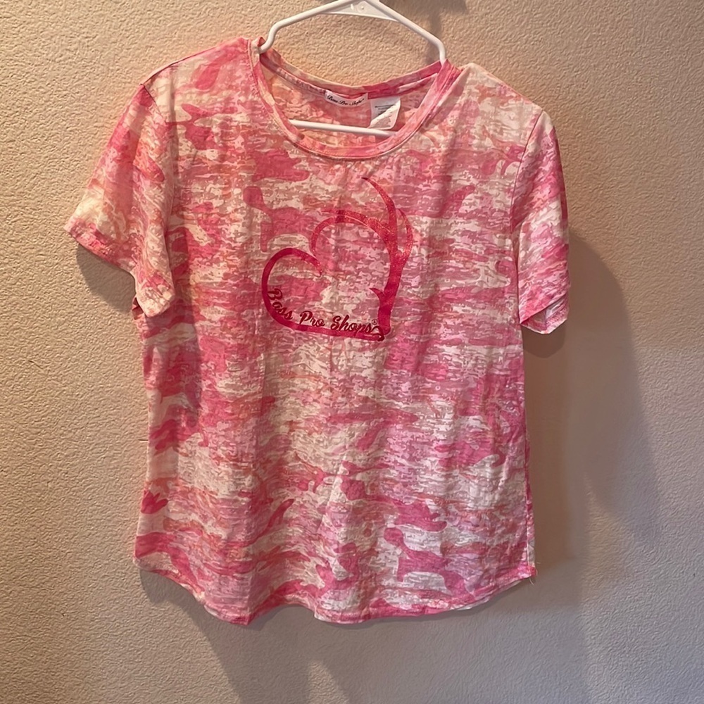 Womens bass pro shop pink camo shirt size large L​ - Picture 2 of 5
